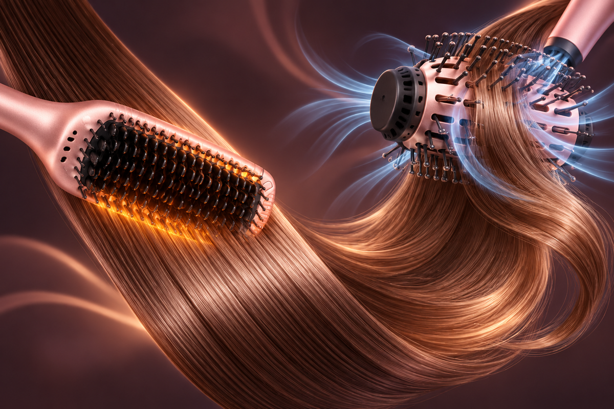 Dry-Hair Smoothing or Blowout Styling? Compare Heated and Hot-Air Brushes