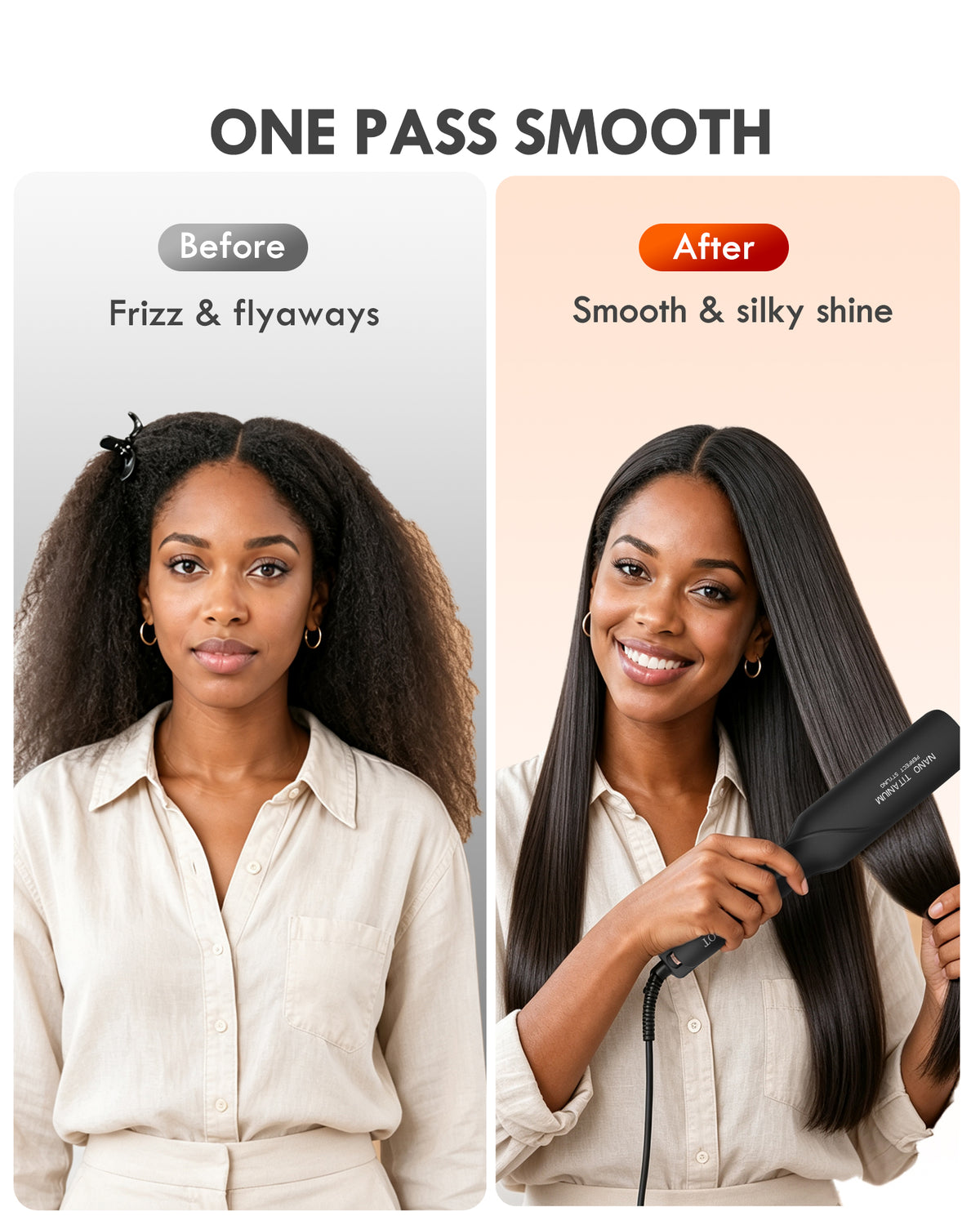 LANDOT Infrared Hair Straightener – Professional Infrared Flat Iron for Smooth, Frizz-Free Hair