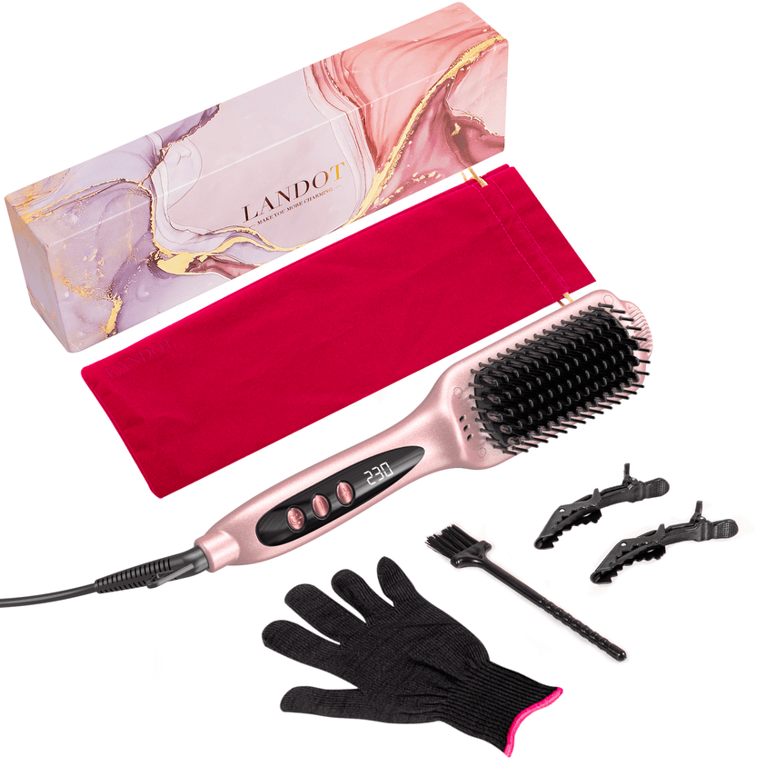 LANDOT 2-in-1 Hair Straightener & Curling Iron | Curl or Straighten