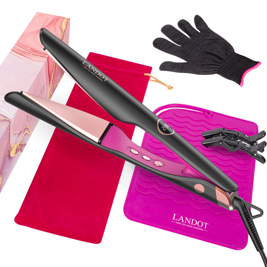 LANDOT 2-in-1 Hair Straightener, Curler & Waver | Effortless Styling
