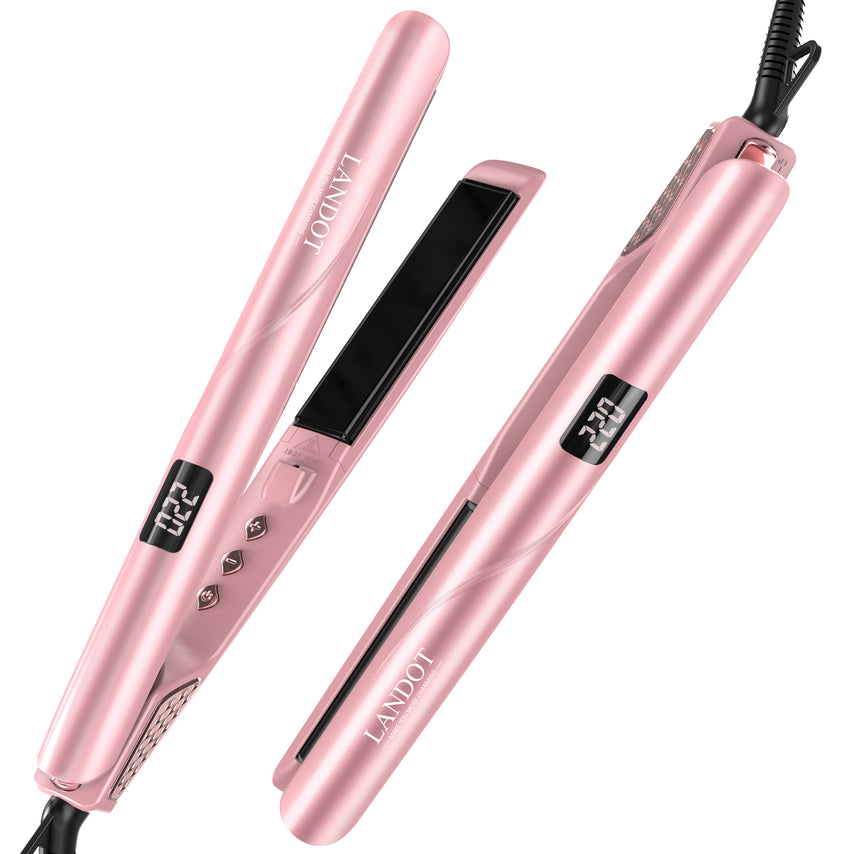 LANDOT Professional 2-in-1 Hair Straightener & Curler | Flat Iron
